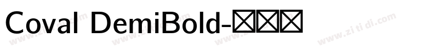 Coval DemiBold字体转换